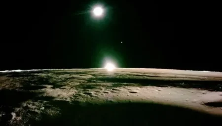 NASA, Ay’daki ilk yüksek çözünürlüklü gün batımı görüntülerini paylaştı